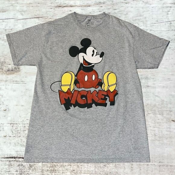 Disney Classic Mickey Mouse Sitting Pose T Shirt Mens Size Medium - Picture 1 of 5
